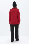 Kırmızı-Yanları Fermuarlı Yakalı Sweat Tunik thumbnail 4