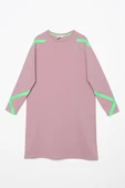 Soft Lila-Neon Şerit Detaylı Sweat Tunik - 7