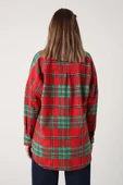 Kırmızı-Yeşil-Oversize Oduncu Gömlek thumbnail 3