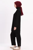 Siyah-Balıkçı Yaka Tunik - 3
