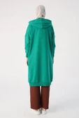 Zümrüt01-Kuşgözlü Kapüşonlu Cepli Sweat Tunik thumbnail 4