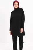 Siyah-Balıkçı Yaka Tunik - 1