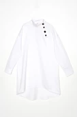 Beyaz-Şık Düğme Detaylı Tunik thumbnail 5