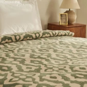 Karaca Home Rina Yeşil Tek Kişilik Pamuklu Battaniye - 3