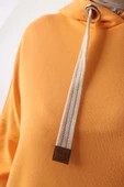 Turuncu-Kuşgözlü Kapüşonlu Cepli Sweat Tunik thumbnail 5