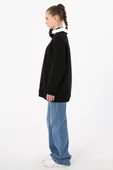 Siyah-3 İplik Oversize Basic Sweat - 3
