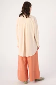 Ekru-Göğüs Cepli Gömlek Tunik thumbnail 4