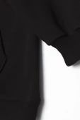 Siyah-Oversize Kapüşonlu Kanguru Cepli Sweat thumbnail 6