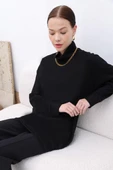 Siyah-Kuşaklı Balıkçı Yaka Tunik - 1