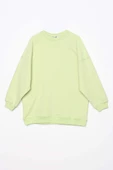 Açık Yeşil-3 İplik Oversize Basic Sweat - 8