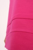 Fuşya-Kapüşonlu Kanguru Cepli Sweatshirt - 6
