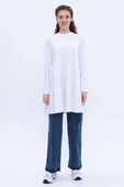 Beyaz-Pamuklu Robadan Büzgülü Tunik thumbnail 2
