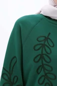 Zümrüt-Nakışlı Uzun Sweat Tunik thumbnail 5