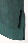 Zümrüt-Dik Yakalı Kolu Pileli Gömlek Tunik thumbnail 6
