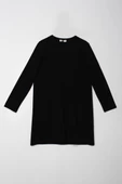 Siyah-Basic Pamuklu Süprem Sweat Tunik - 5
