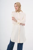 Ekru-Pamuklu Apoletli Gömlek thumbnail 5