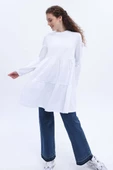 Beyaz-Pamuklu Robadan Büzgülü Tunik thumbnail 1