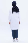 Beyaz-Pamuklu Nakışlı Likralı Tunik thumbnail 4