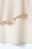 Ekru-Gömlek Yaka Yarım Patlı Yırtmaçlı Arkası Uzun Tunik thumbnail 6