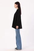 Siyah-Oversize Nakışlı Sweat thumbnail 3