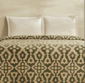 Karaca Home Rina Yeşil Tek Kişilik Pamuklu Battaniye - 1