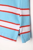 Mavi-Kırmızı-Pamuklu Çizgili Likralı Sweat thumbnail 6