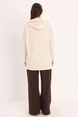 Taş-Kapüşonlu Kanguru Cepli Sweatshirt - 4