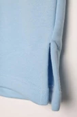 Açık Mavi-Oversize Nakışlı Sweat - 7