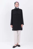 Siyah-Çift Cepli Gömlek Tunik thumbnail 2
