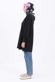 Siyah-Fisto Detaylı Sık Düğmeli Tunik thumbnail 3