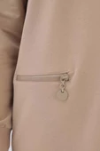 Bej-FERMUAR CEPLİ YIRTMAÇLI SWEAT TUNİK thumbnail 5