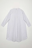 Beyaz-Pamuklu Çizgili Poplin Gömlek Tunik thumbnail 7