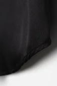 Siyah-Uzun Kollu Patlı Saten Gömlek thumbnail 5