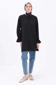 Siyah-Fisto Detaylı Sık Düğmeli Tunik thumbnail 2