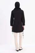 Siyah-ROBA VE DİKİŞ DETAYLI GÖMLEK TUNİK thumbnail 4