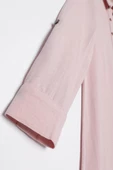 Açık Somon-Çift Düğmeli Keten Tunik thumbnail 5