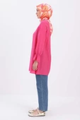 Pembe-Fisto Detaylı Sık Düğmeli Tunik - 3