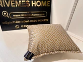 NİVEMESHOME MONET ZİGZAG KIRLENT KILIFI SARI-KREM 45 X 45 - 2