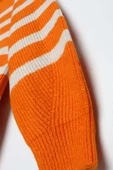 Oranj-Taş-Balıkçı Yaka Fermuarlı Likralı Triko Kazak - 7