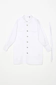 Beyaz-Aplike Cepli Gömlek Tunik thumbnail 6