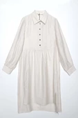 Taş-Yarım Patlı Robalı Yırtmaçlı Tunik - 6