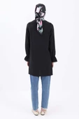 Siyah-Fisto Detaylı Sık Düğmeli Tunik thumbnail 4