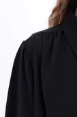 Siyah-Belden Bağlama Detaylı Gömlek Tunik thumbnail 8