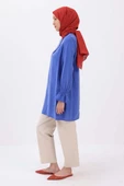 Saks-Fisto Detaylı Sık Düğmeli Tunik - 3