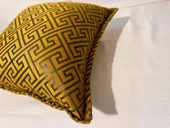 NİVEMESHOME MONET ZİGZAG KIRLENT KILIFI HARDAL-ANTRASİT 45 X 45 - 3