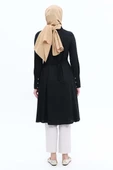 Siyah-Geniş Manşetli Kemerli Tunik thumbnail 4