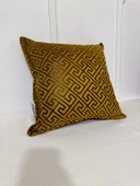 NİVEMESHOME MONET ZİGZAG KIRLENT KILIFI HARDAL-ANTRASİT 45 X 45 - 1