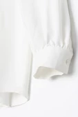 Beyaz-Belden Bağlama Detaylı Gömlek Tunik thumbnail 5