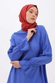 Saks-Fisto Detaylı Sık Düğmeli Tunik - 1
