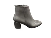 Ventes Yuvarlak Burun 6 cm Kalın Topuk Fermuarlı Günlük Kadın Bot - 4